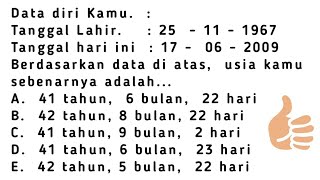 Cara sederhana menghitung umur seseorang