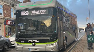 VOLTRA Go North East YUTONG E10 8802(ND70 AET) On The 53 To Saltwell Park