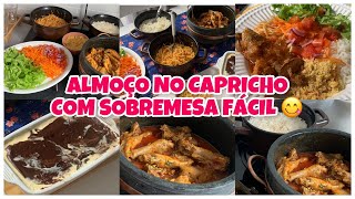 ALMOÇO DE DOMINGO NO CAPRICHO COM SOBREMESA FÁCIL! COMIDA CASEIRA E DELICIOSA! | Ailana Nascimento