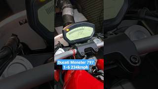 Ducati Monster 797 1-6 234kmph #automobile #bike #rider #shorts #shortvideo