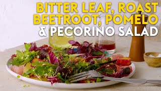 Bitter leaf, roast beetroot, pomelo and pecorino salad | delicious. Australia