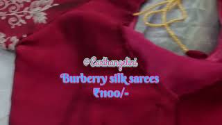 Burberry silk sarees @Earthangelini