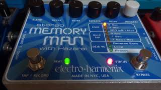 EHX Stereo Memory Man with Hazarai-Ambient Guitar Soundscape demo