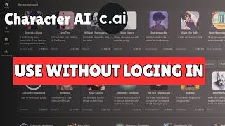 How to Use Character Ai with Out Logging In 2024?