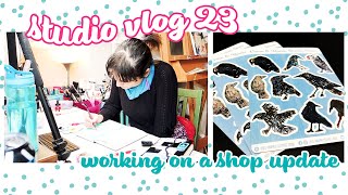 working on a shop update ✨ STUDIO VLOG 23