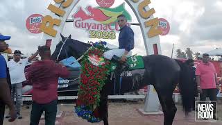 easy time has win the horse race in guyana 🇬🇾🇬🇾🐎🐎#horse #trending #pleasesubscribe #guyana