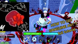 HOW TO GET SANGUINE ART IN BLOX FRUITS UPDATE 20 | ROBLOX #bloxfruits #roblox #bloxfruitstutorial