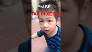 Bé tập đi xe đạp - tập đi xe đạp cùng BI