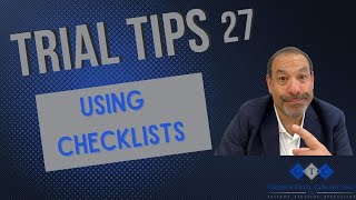 Trial tip 27 using checklists