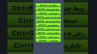 word shortcut & کلیدهای میانبر نرم افزار ورد