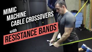 How to Mimic Cable Crossovers at Home! How to Train Your Chest At Home with Resistance Bands!