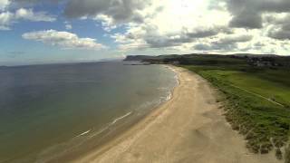 FPV flight Ballycastle beach #1 north coast N Ireland.