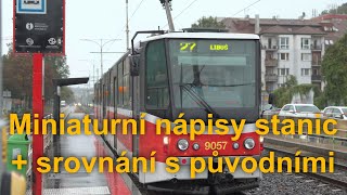 Malé cílové nápisy na tramvajích (transparenty), září 2024 | 8K 60p HDR