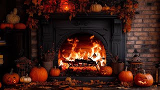 Autumn Fireplace 12 Hrs 🔥 Crackling Fire with Burning Logs [No Music]