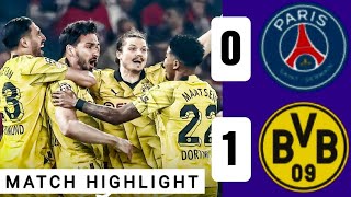 🛑 PSG 0 - 1 Dortmund HIGHLIGHTs: win goal, Mbappe misses, fans reactions and ...