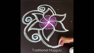 Beautiful double stroke rangoli #kolangal #easymuggulu #pandagamuggulu  #traditionalmuggulu #kolam