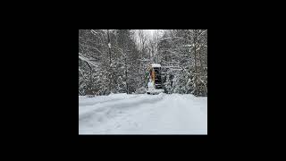 Excavator in snow