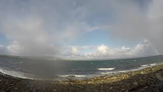 Weyland Bay Full Rainbow over Wideford Hill | Timelapse