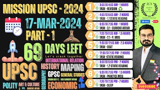 69 DAYs || Part - 1 || MISSION UPSC -2024 || ICS Academy || MENTORSHIP PROGRAM | Dhaval Bhayani