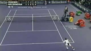 Federer backhand wand flick