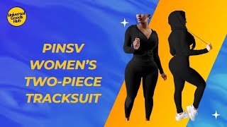 PINSV Women Two Piece Outfits Workout Sets Bodycon Tracksuit - Universal Goods Hub