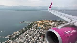 STUNNING GREEK SCENERY! Wizz Air UK Airbus A321-231 Approach and landing into Thessaloniki Airport