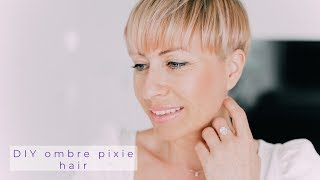 DIY ombre pixie hair