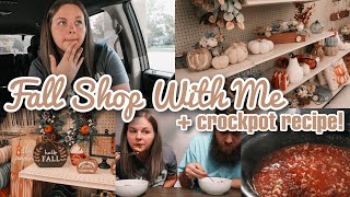 Fall Walmart Shop With Me + Big Lots Decor | Easy Fall Crockpot Recipe + Taste Test | Fall 2023