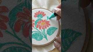 Embroidery and acrylic paint #embroideryideas #poscamarkers