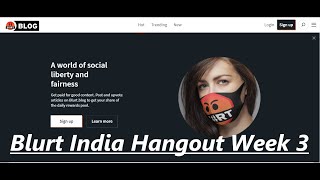 Blurt India Hangout Week 3