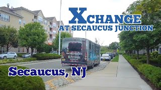 Walk tour inside "Xchange at Secaucus Junction" neighborhood in Secaucus, New Jersey, USA