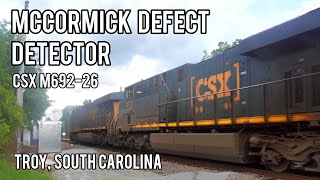 McCormick Defect Detector, CSX M692-26 near Troy, South Carolina - 07-27-2024