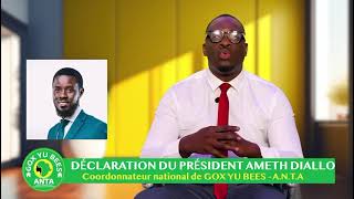 Déclaration de Ameth Diallo, Gox Bees-ANTA suite à la décision du Président Macky Sall.