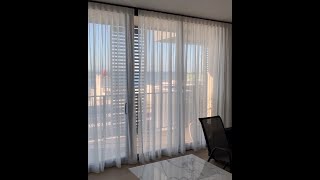 These sheer curtains in the Herald apartments are looking fabulous