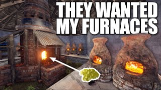 THIS CLAN TRIED TO RAID MY FURNACE BASE FULL OF SULFUR | Solo Rust (2 of 4)