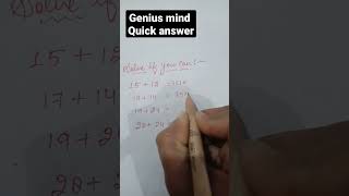 Genius IQ Test maths puzzle #trickle#mathsmagictricks #mathslovers #puzzle #iqtest