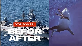 😀BATTLE CRUISER "MOSKVA." Before - After #ww3