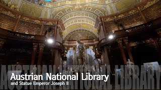 [4K] Austrian National Library (and Statue Emperor Joseph II) 오스트리아 비엔나(빈) 오스트리아 국립 도서관