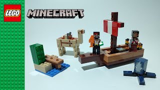 Lego Minecraft The Pirate Ship Voyage Set 21259 Unboxing and Build