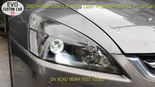 2007 Honda Accord Bi LED + Laser Projector headlights beam Brightness 55 Watt + LED high beam bulbs