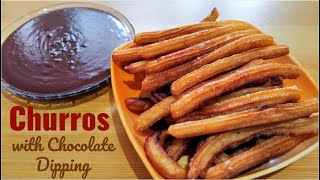 Homemade Churros with Chocolate Dipping| How to make Churros?|Easy Churros Recipe| FOODS ETCETERA