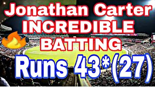 43 Runs (27) Jonathan Carter Against IRELAND INCRIDIBLE BATTING