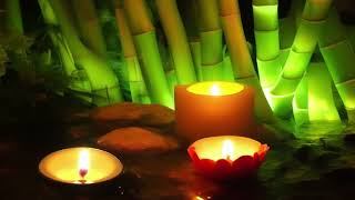 Healing Water Sound & Candle for Sleep, Study