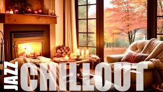 ORIGINS OF CHILL - cozy fall  JAZZ in a lounge with a sparkling fire