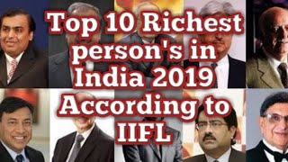 Top 10 Richest person's in India according to IIFL Health huran HD videos | updates in list English