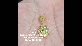 Ready...Liontin Emas kuning 40% 1,81gramBerlian banjar 28pcs