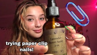 ASMR// Tapping With Paper Clip Nails...