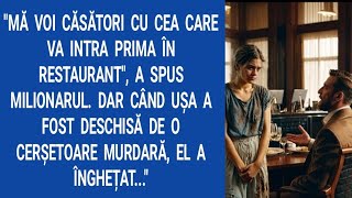 Mă voi căsători cu cea care va intra prima în restaurant, a spus milionarul. Dar când uşa a fost...