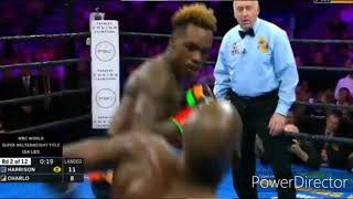 Jermell Charlo was getting outboxed but stops Tony Harrison in a great  fight