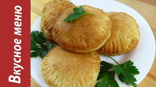 Пирожки в духовке с грибами из песочного теста. Вкусное меню #38